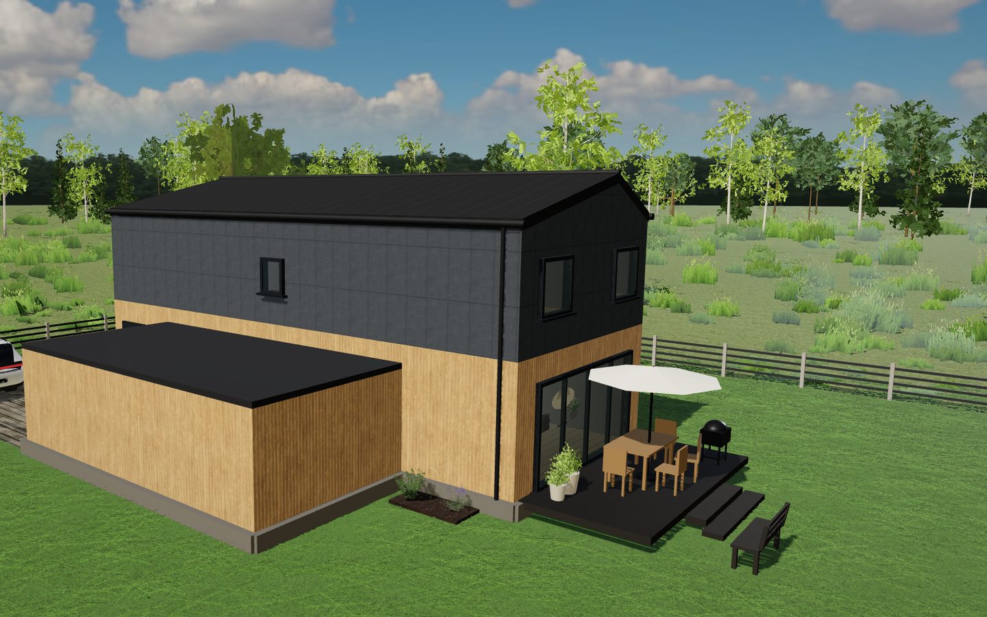 The Modern Duo house in the house configurator